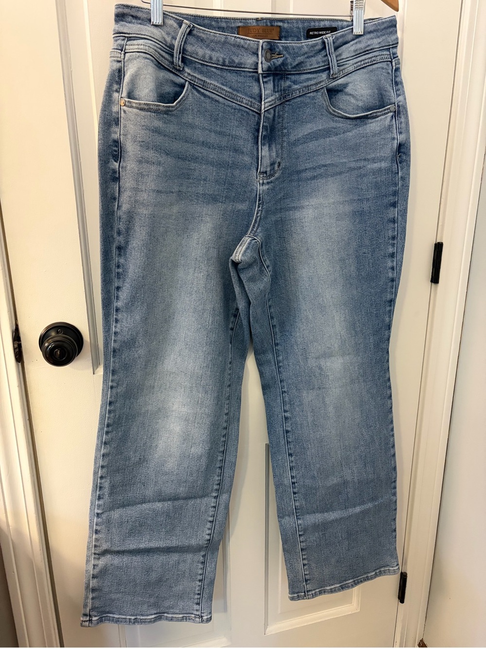 Judy Blue high waisted front yoke retro wide leg  Jean  style 88673 womens 14 W